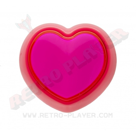 Big heart button, Sanwa, front view.