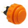 Orange Sanwa button, 24 mm screw, 3/4 view.