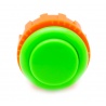 Bouton Sanwa vert, 24 mm à vis, vue de face.
