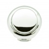 Sanwa metal button OBSJ-30, silver metal color. front view.