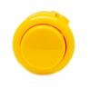 Bouton Sanwa jaune, 24 mm, clip, Vue de face.