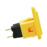 Sanwa triangle yellow button, 24 mm, side view.