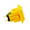 Sanwa square yellow button, 24 mm, side view.