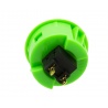 Sanwa 30 mm button. Green color, rear view.