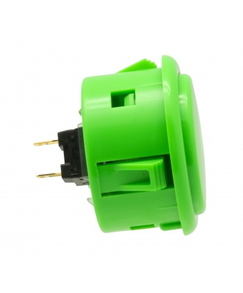 Sanwa large green button, 40 mm, side view.