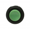 Bouton Sanwa 20 mm à clip couleur verte. Vue de face.