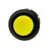 Sanwa 20 mm button with clip, yellow color. front view.