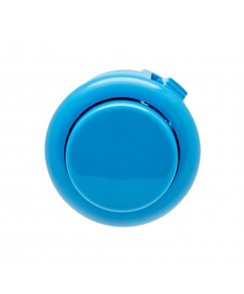 Sanwa light blue button, 24 mm, clip, face View.
