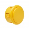 Grand bouton jaune Sanwa, 40 mm, vue de 3/4.