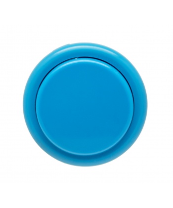 Grand bouton bleu Sanwa, 40 mm, vue de face.