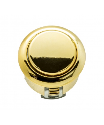 Sanwa metal button OBSJ-24, gold color. Back view.