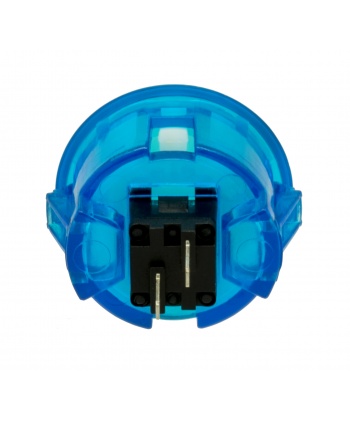Unbranded blue button 30 mm Translucent, rear view.