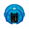 Unbranded blue button 30 mm Translucent, rear view.