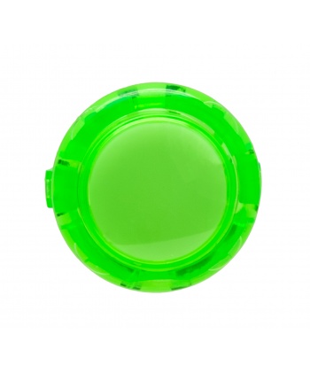 Bouton vert sans marque 30 mm Translucide, vue de face.