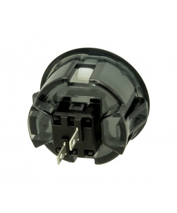 Unbranded smoke button 30 mm Translucent, back view.