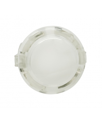Unbranded white button 30 mm Translucent, front view.