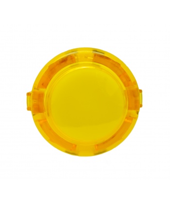 Bouton jaune sans marque 30 mm Translucide, vue de face.