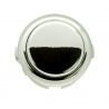 Generic silver metal button - 30mm. face view.