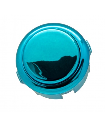 Generic blue metal button - 30mm. face view.
