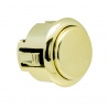 Generic gold metal button - 30mm. 3/4 view.