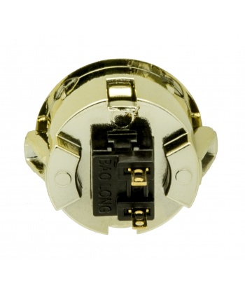 Generic gold metal button - 30mm. back view.