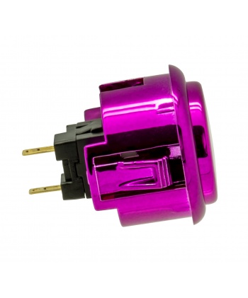 Generic purple metal button - 30mm. side view.