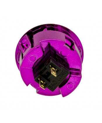 Bouton générique métal violet - 30MM. Vue de dos.