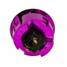 Generic purple metal button - 30mm. Back view.
