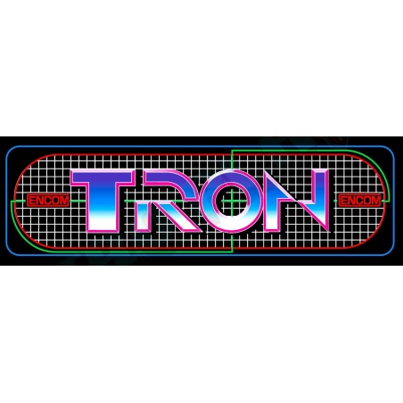 Marquee for Tron arcade.
