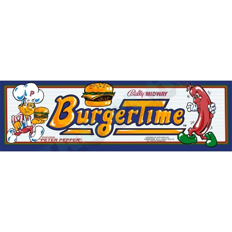 Burger Time arcade marquee.
