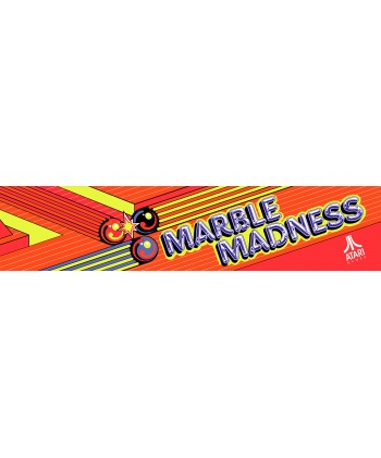 Marquee Marble Madness Atari. Plexiglas.