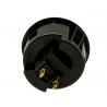 Sanwa black silent button, 30mm clip on, back view.