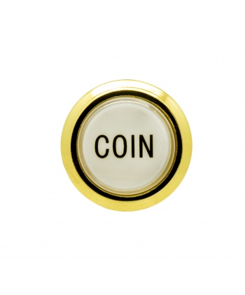 Golden button Coin. Front view.