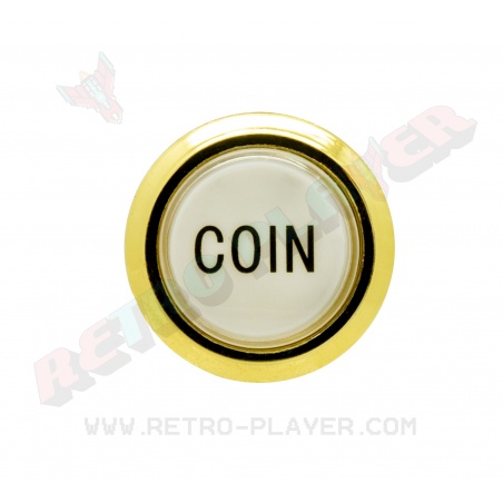 Golden button Coin. Front view.