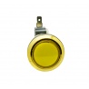 Golden yellow button. Front view.
