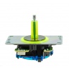 Silent Sanwa Joystick JLF TPRG 8BYT with yellow dust cover.