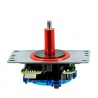 Silent Sanwa Joystick JLF TPRG 8BYT with red dust cover.