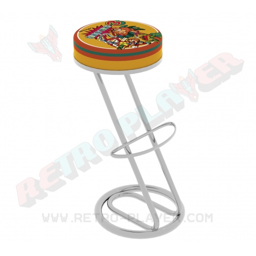 Donkey Kong 3 arcade stool, 3/4 view.