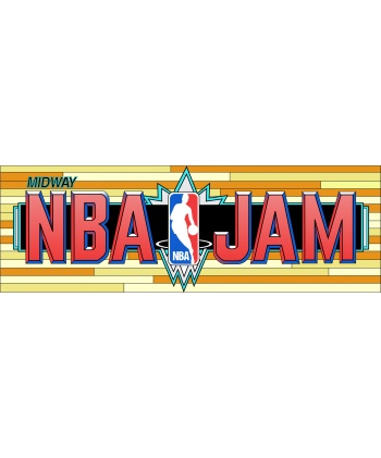 NBA Jam marquee in Plexiglas.
