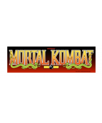 Mortal Kombat marquee in plexiglass