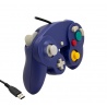 Manette Nintendo Gamecube Bleue USB. Vue de 3/4.