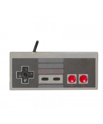 Manette Nintendo Nes de couleur grise vue du dessus.