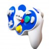 Nintendo GameCube Joypad, White and Blue. button view.
