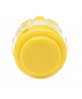 Yellow Crown Samducksa button, 24 mm, face view.