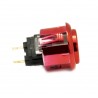Sanwa metal button OBSJ-24, Red color. Side view.