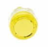 Yellow Crown Samducksa button, 24 mm, translucent, face view.