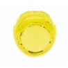 Yellow Crown Samducksa button, 30 mm, translucent, front view.