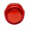 Bouton Crown rouge transparent de 30 mm, vue de face.