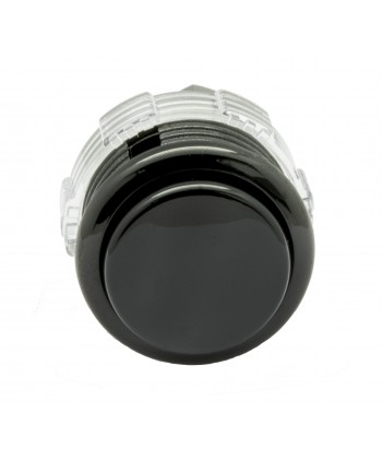 Black Crown Samducksa button, 24 mm, front view.
