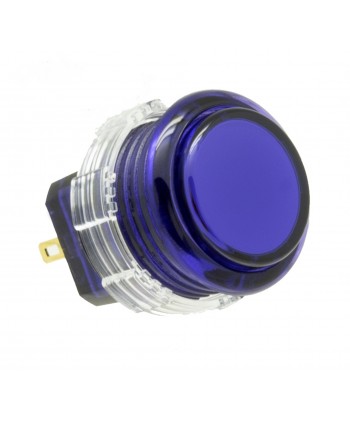 Purple Crown Samducksa button, 24 mm, translucent, 3/4 view.